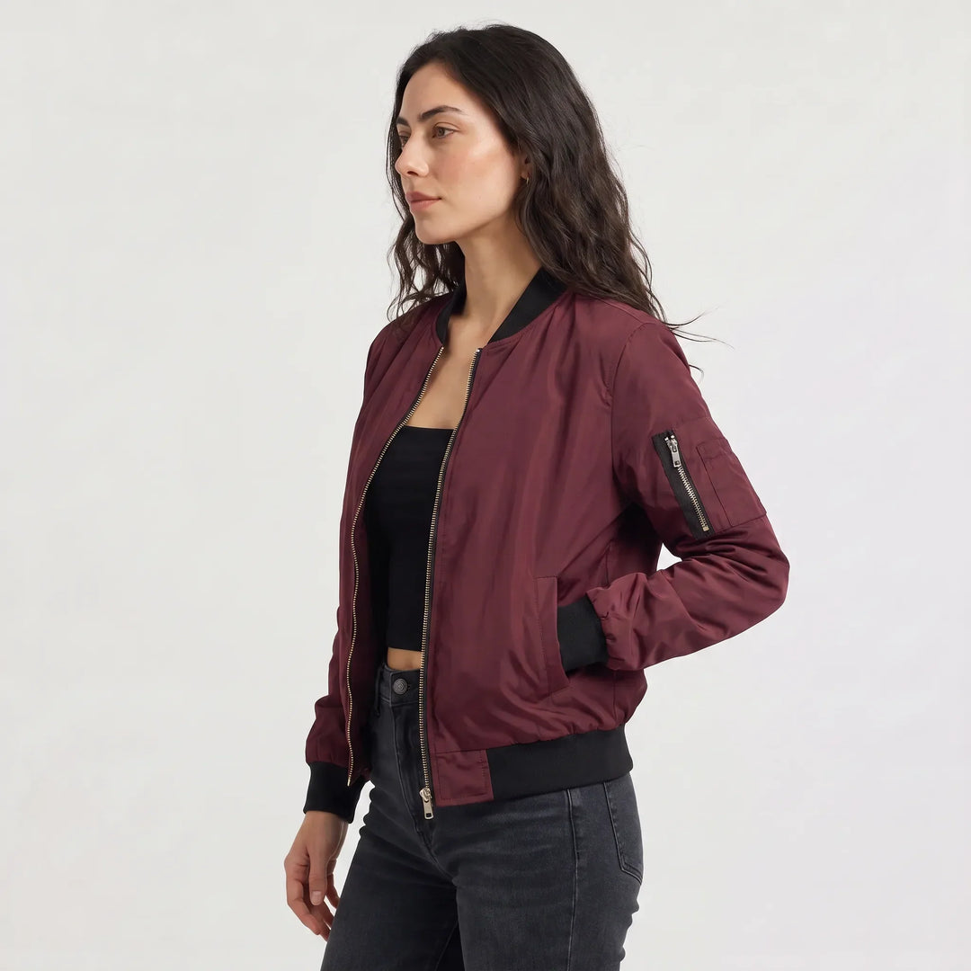 Veste style aviateur zippée