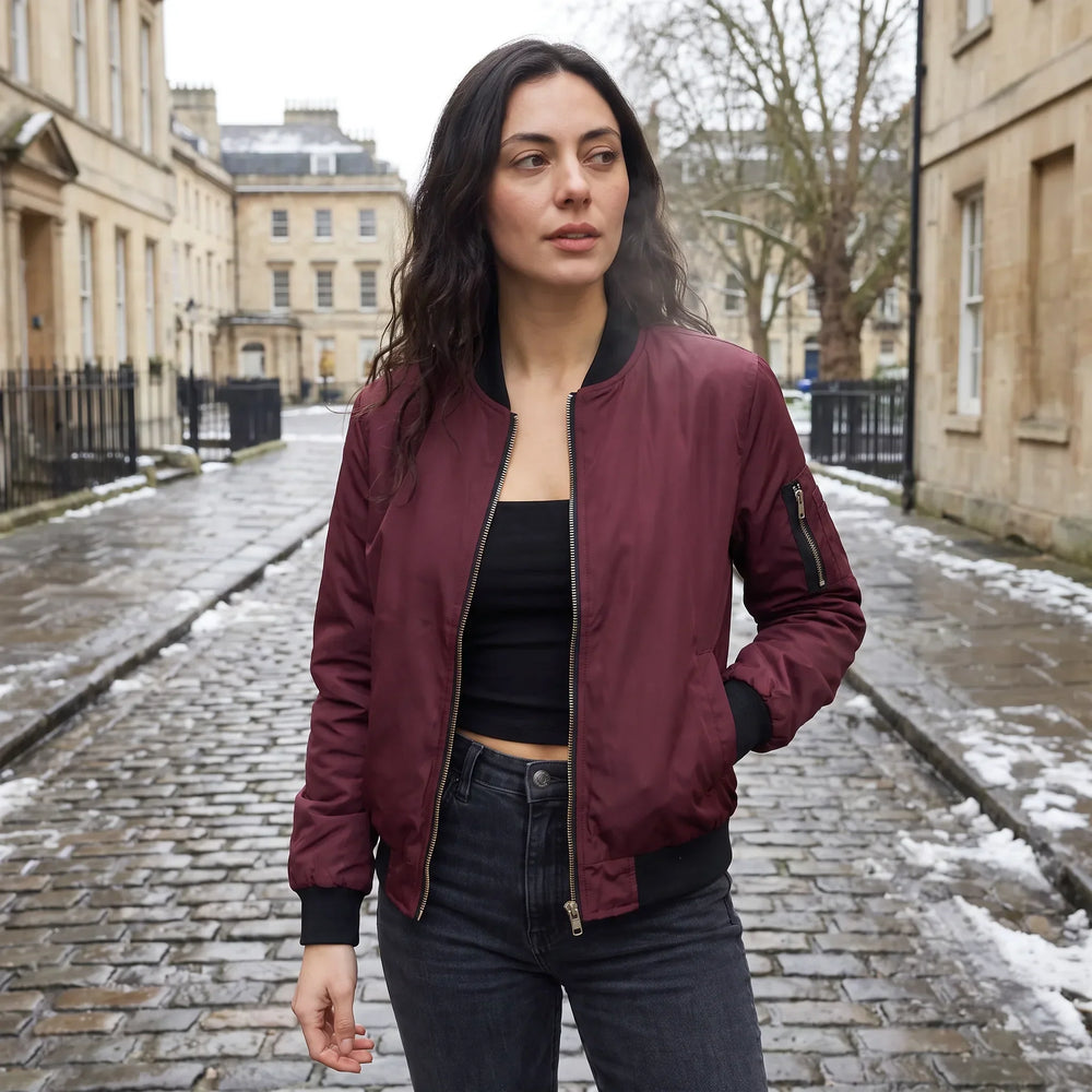 Veste style aviateur zippée