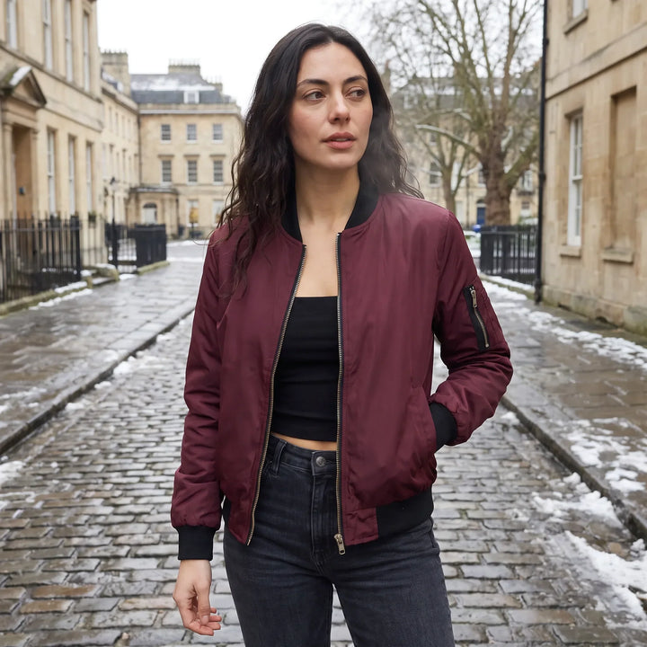 Veste style aviateur zippée