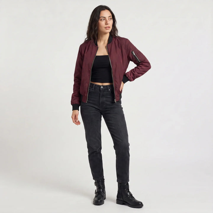Veste style aviateur zippée