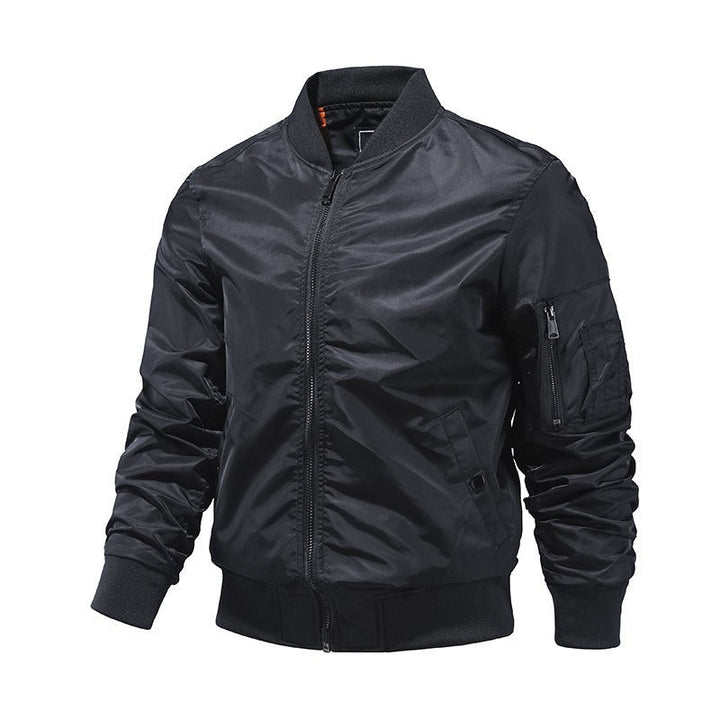 Veste Style Pilote Zippée – Noir