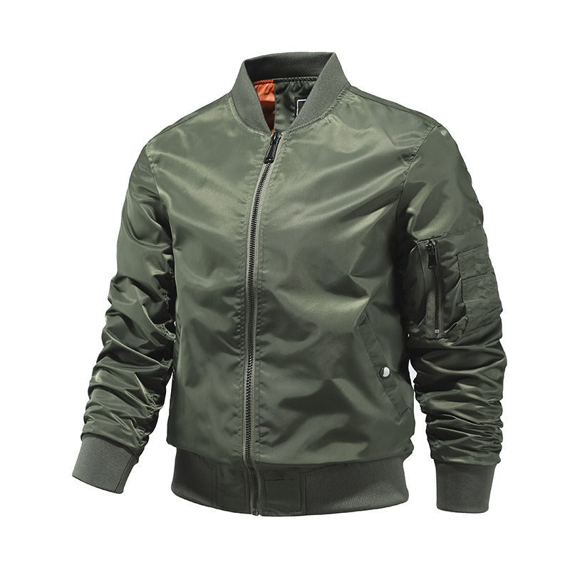 Veste Style Pilote Zippée – Vert
