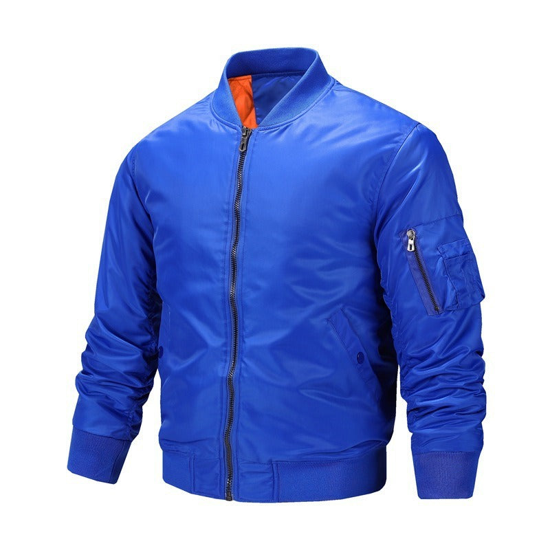 Veste Style Pilote Zippée – Bleu