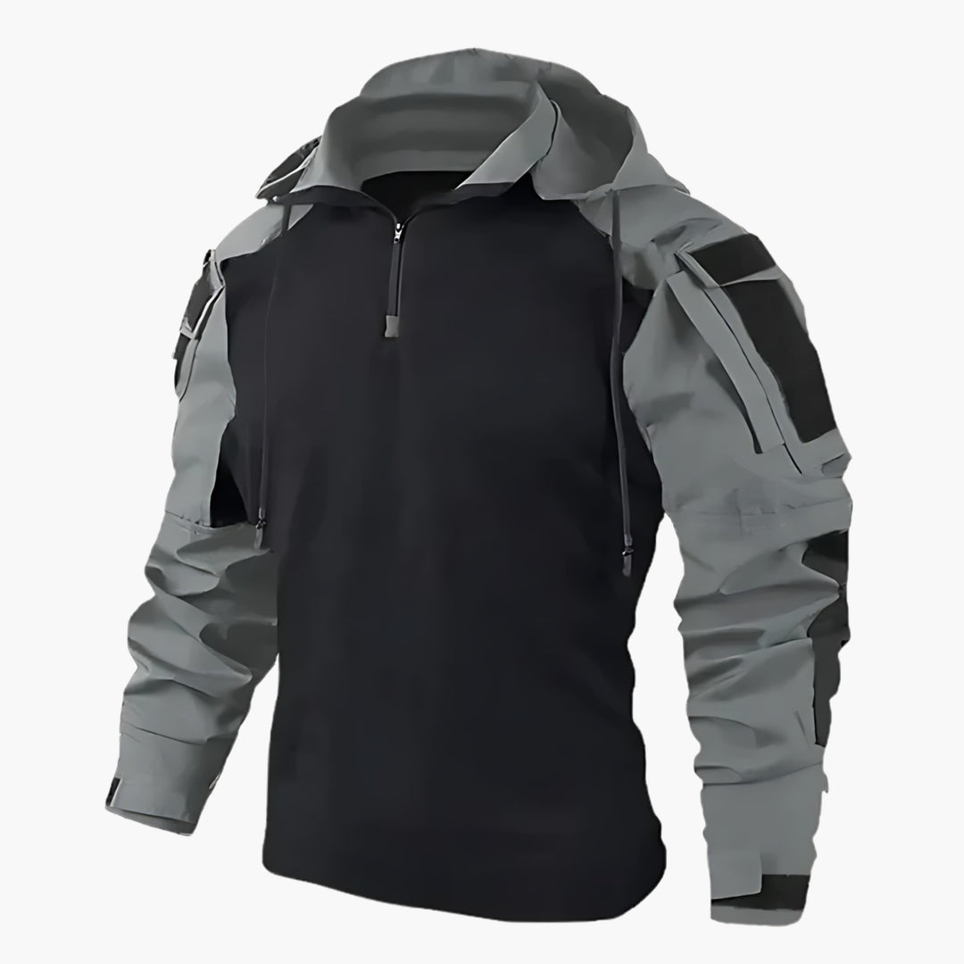 Veste Tactique Bicolore à Capuche – Gris
