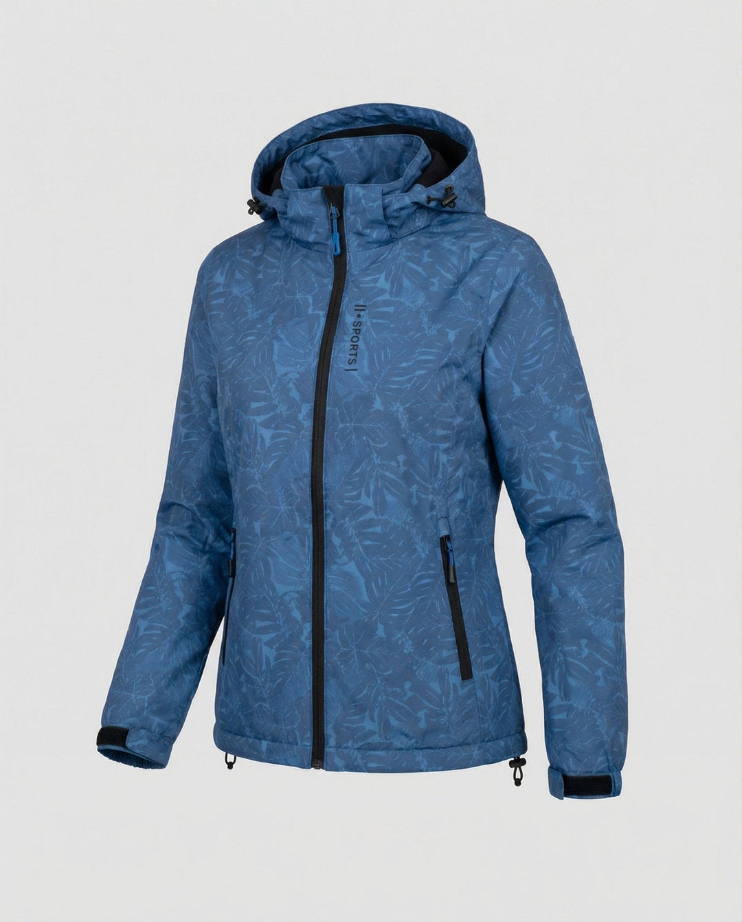 Veste Technique à Motif Feuillage