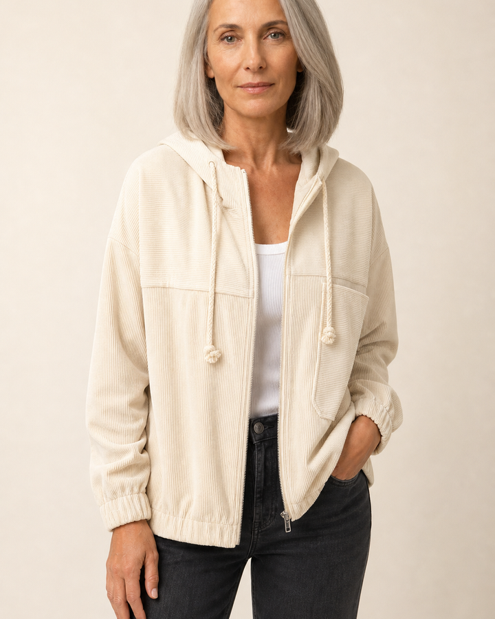 Veste texturée avec capuche