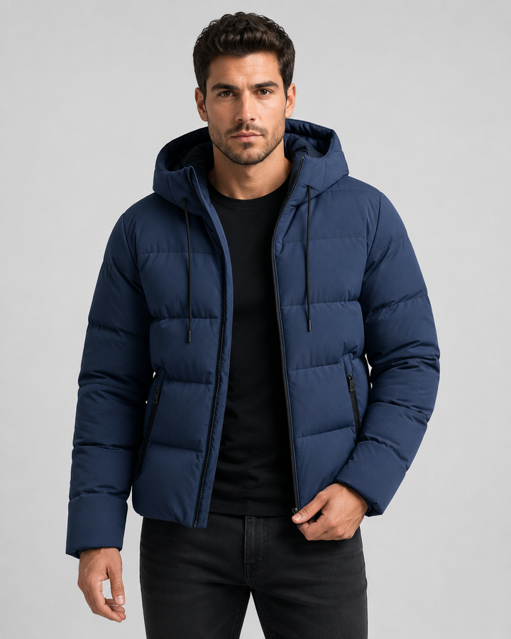 Veste Urbaine Matelassée – Bleu Marine