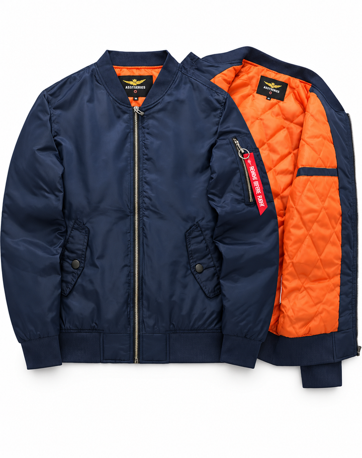 Veste Urbaine Style Aviateur – Bleu