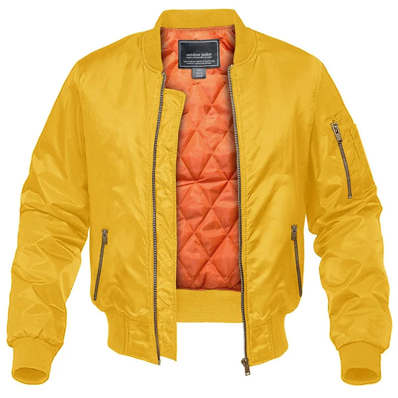 Veste Urbaine Style Aviateur – Jaune