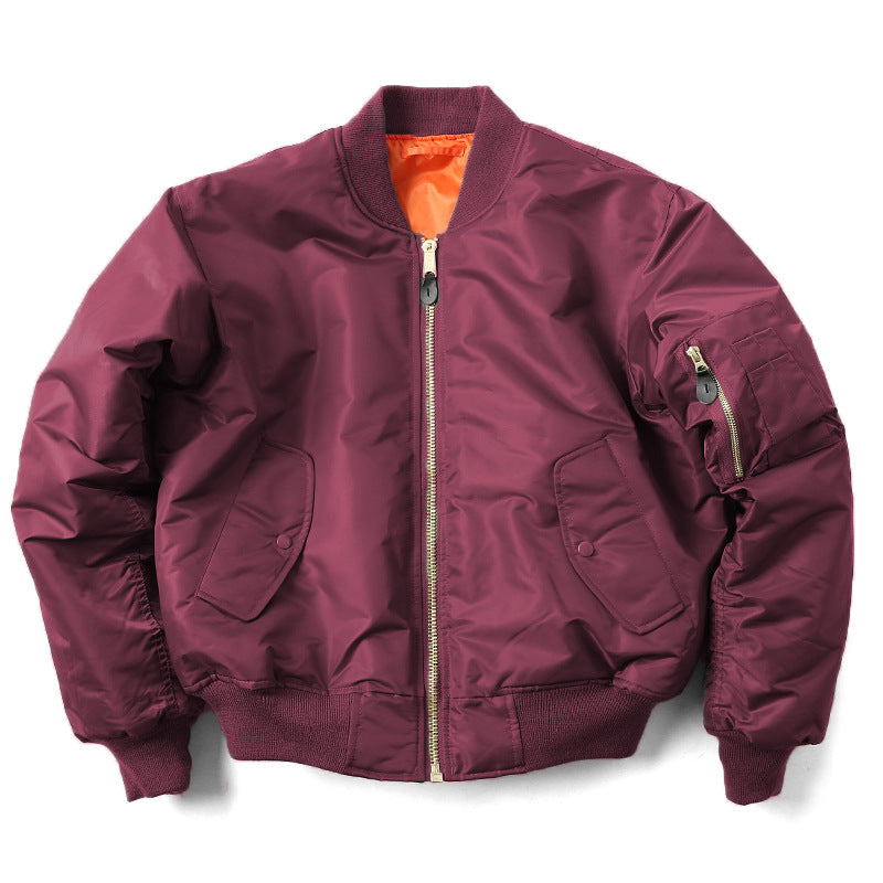 Veste Urbaine Style Aviateur – Rouge Vin