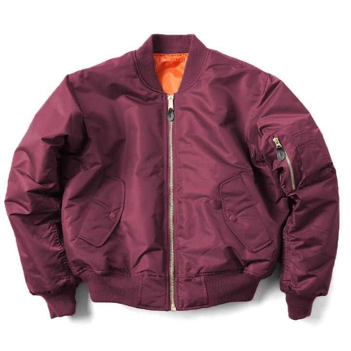 Veste Urbaine Style Aviateur – Rouge Vin