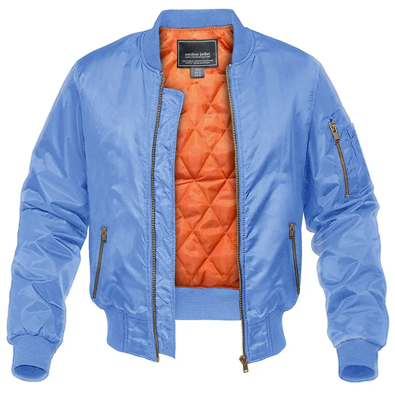 Veste Urbaine Style Aviateur – Bleu Clair