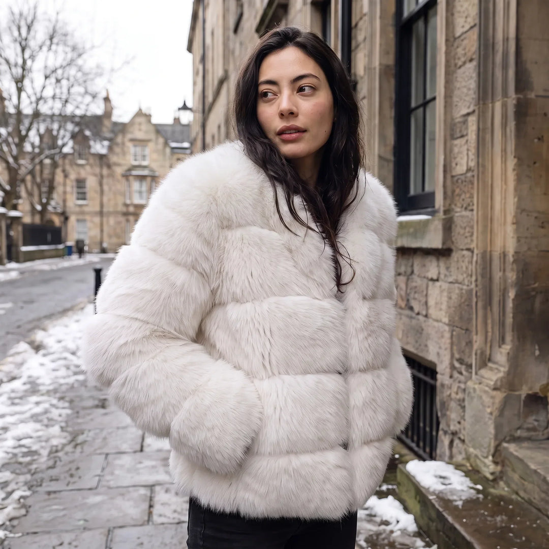 Veste Volumineuse à Bandes