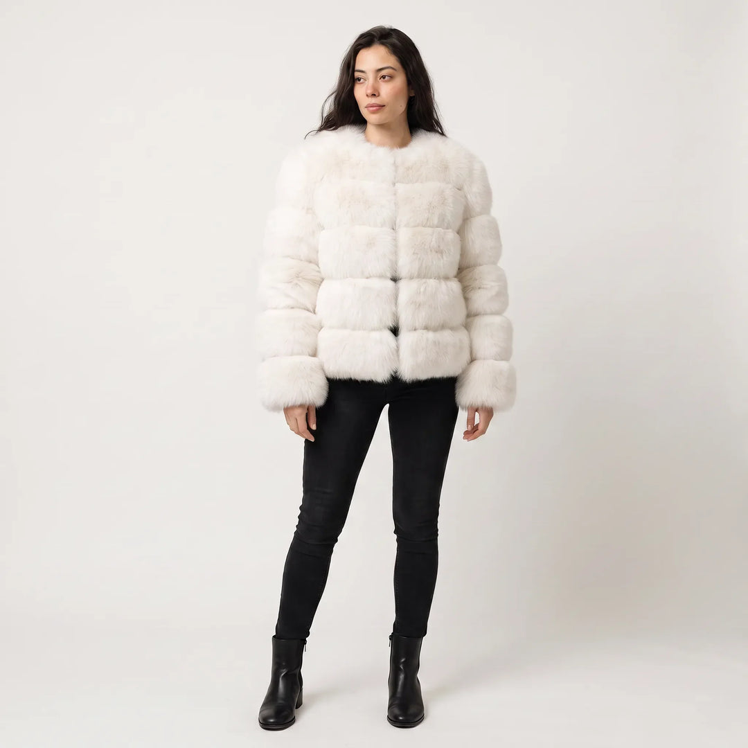 Veste Volumineuse à Bandes
