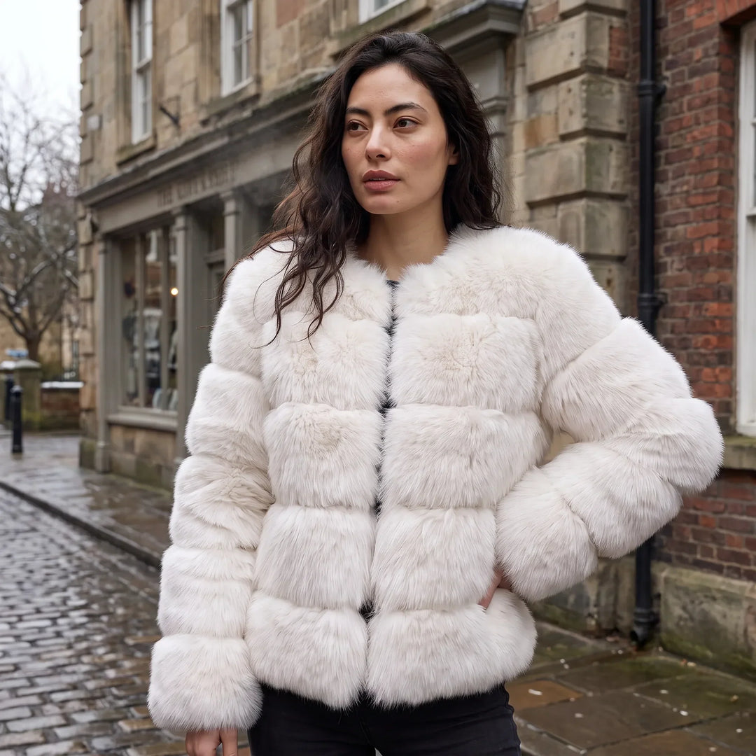Veste Volumineuse à Bandes