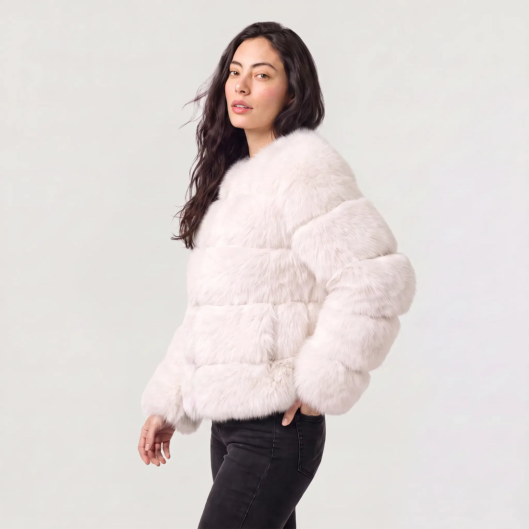 Veste Volumineuse à Bandes