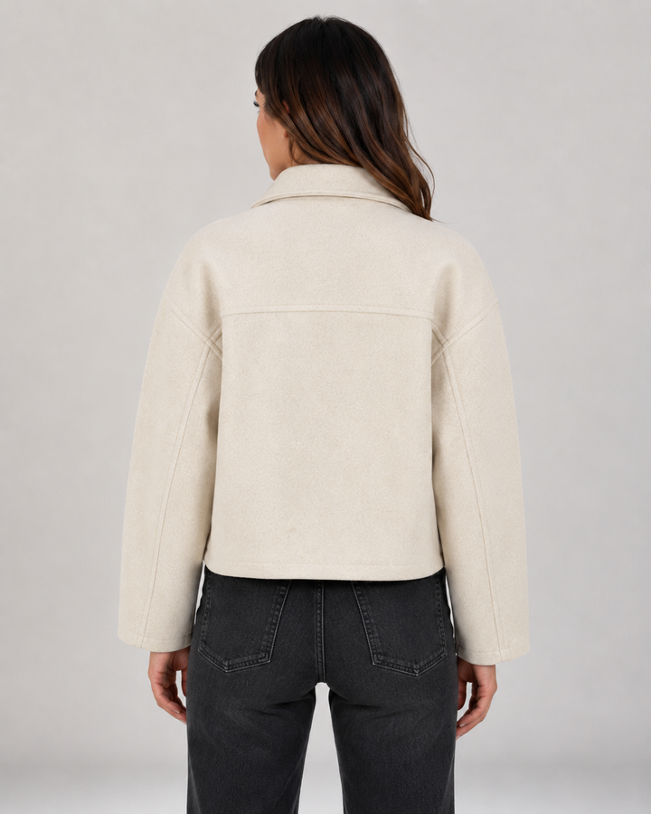 Veste Zippée à Col Classique