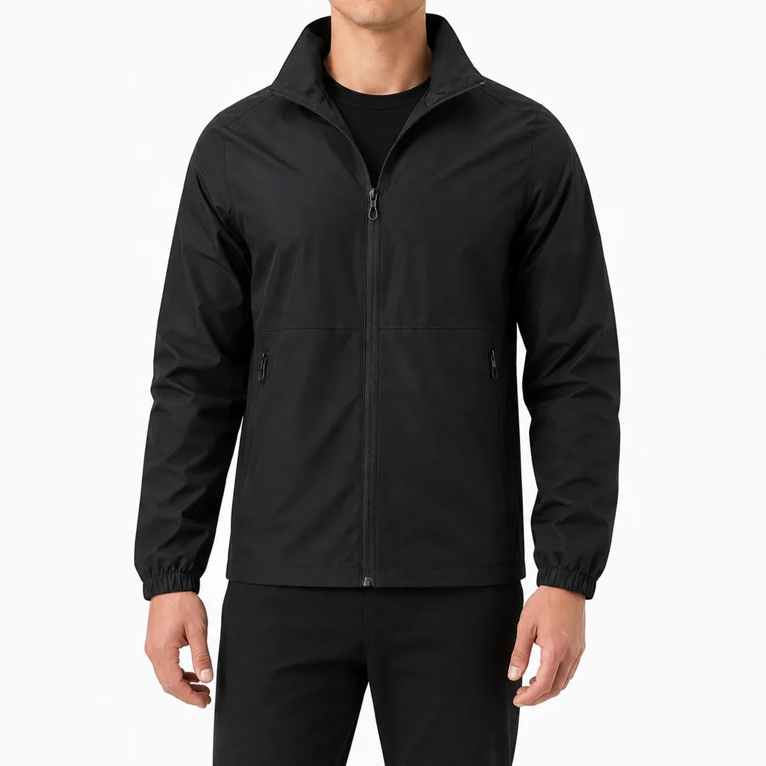 Veste Zippée à Col Montant – Noir