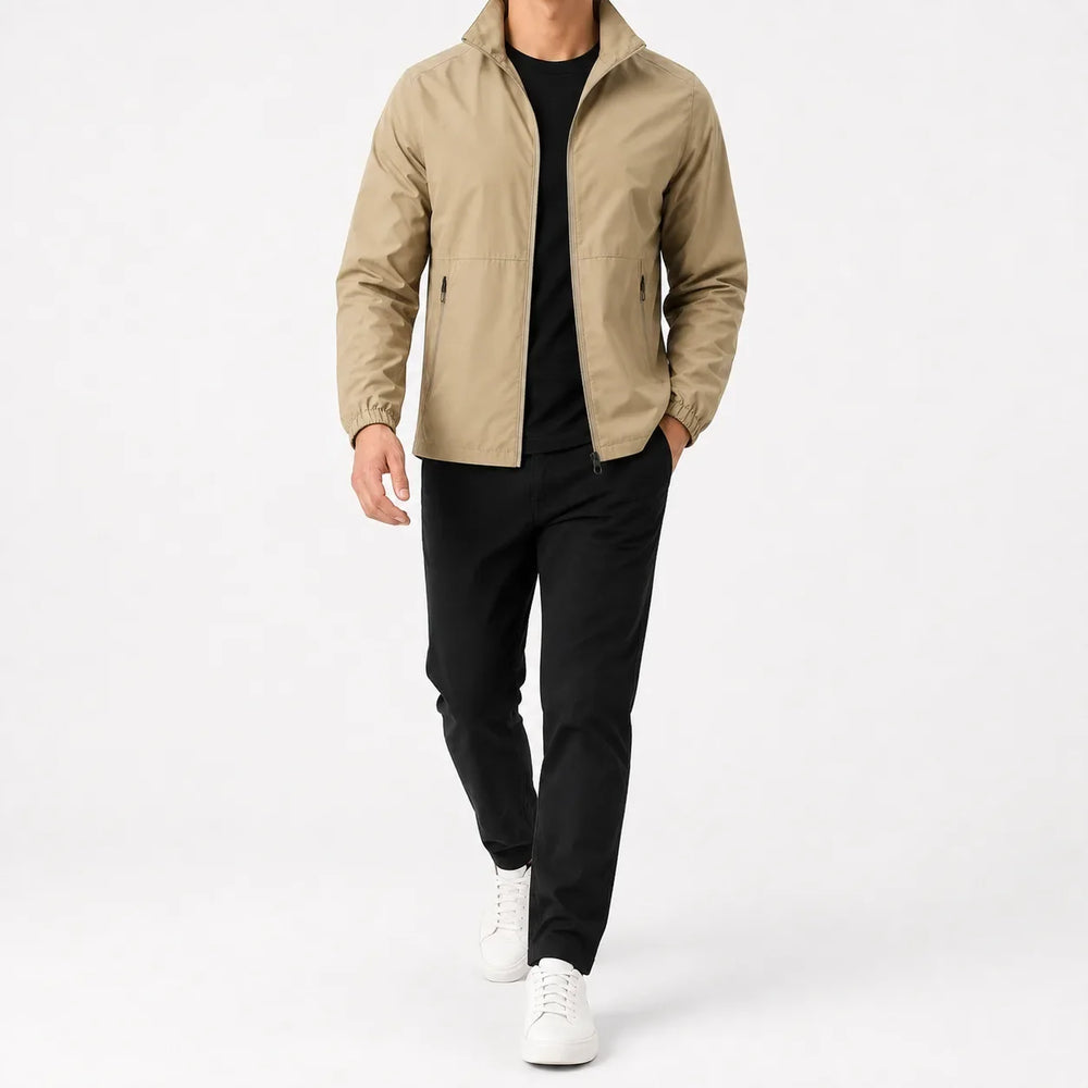 Veste Zippée à Col Montant