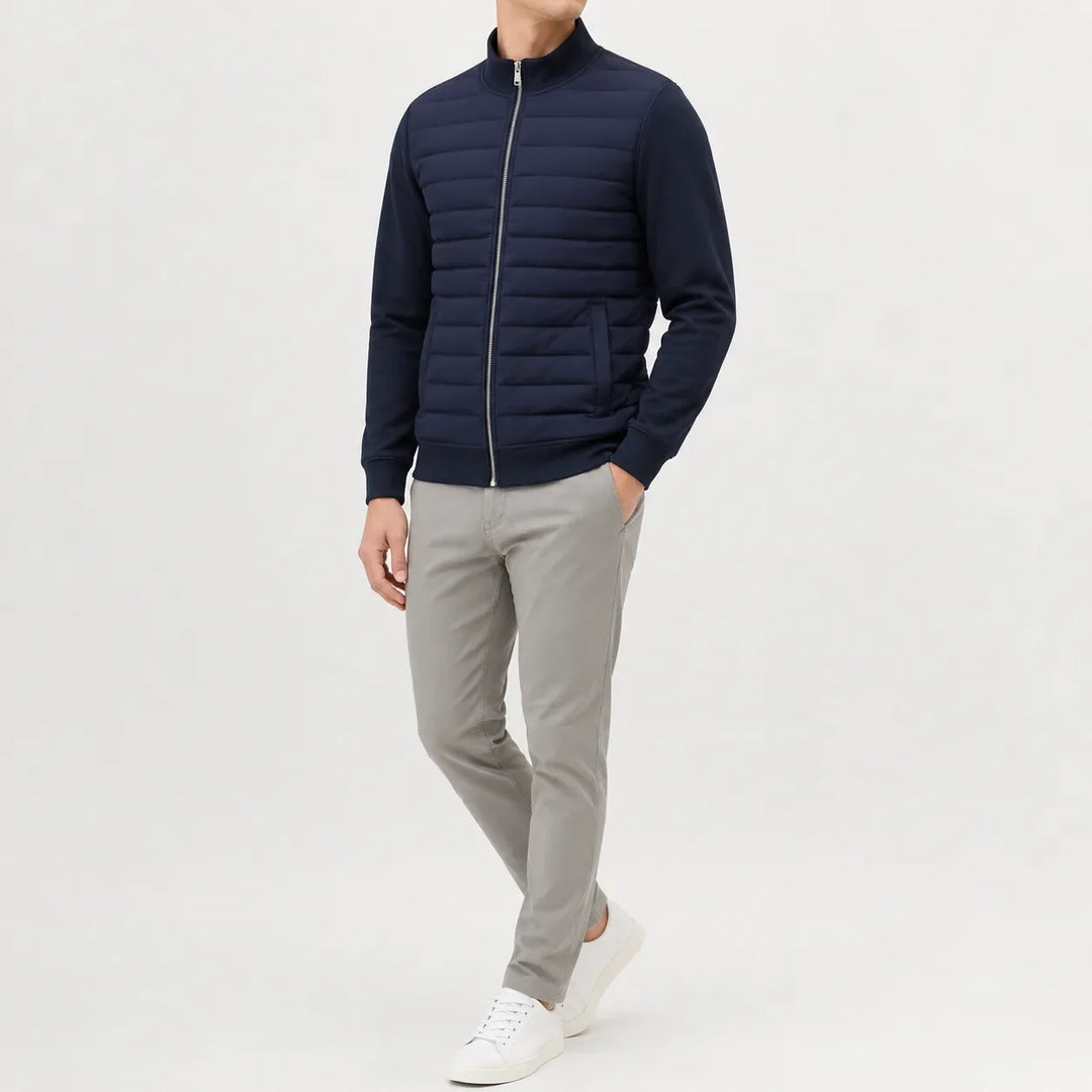 Veste Zippée à Plastron Matelassé