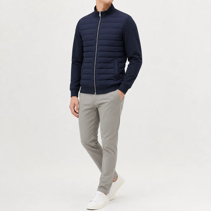 Veste Zippée à Plastron Matelassé