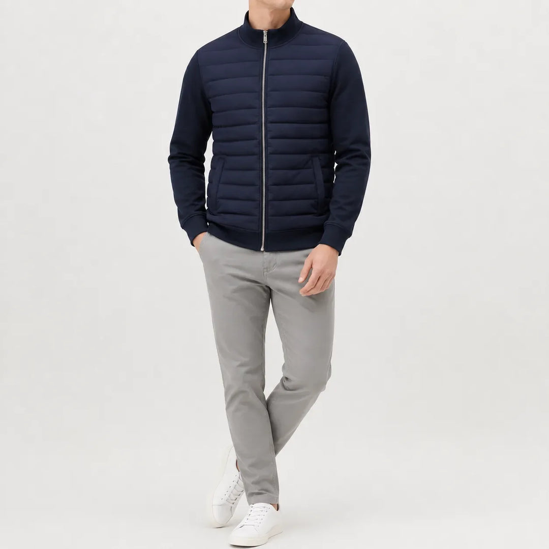 Veste Zippée à Plastron Matelassé