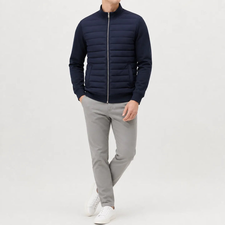 Veste Zippée à Plastron Matelassé