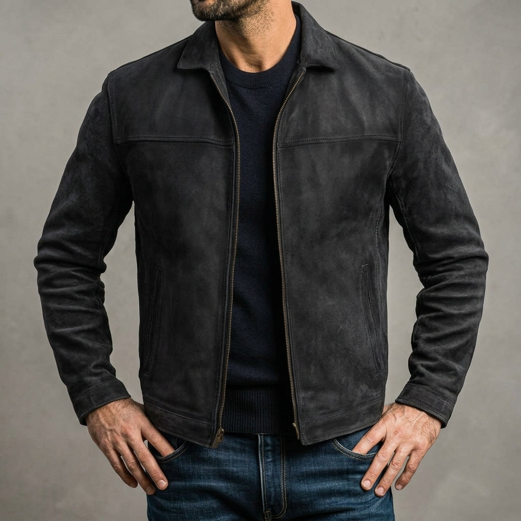 Veste Zippée Style Intemporel – Bleu