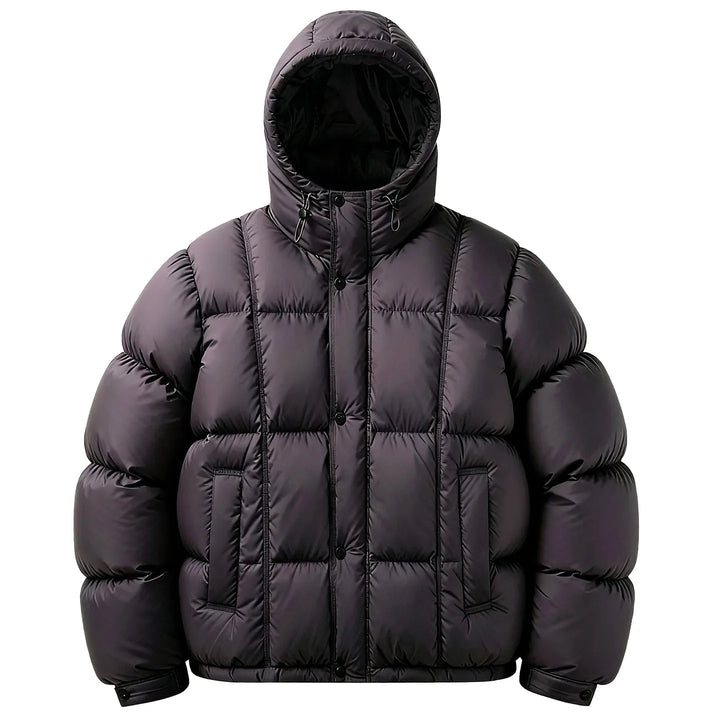Veste Bouffante à Capuche – Violet Foncé