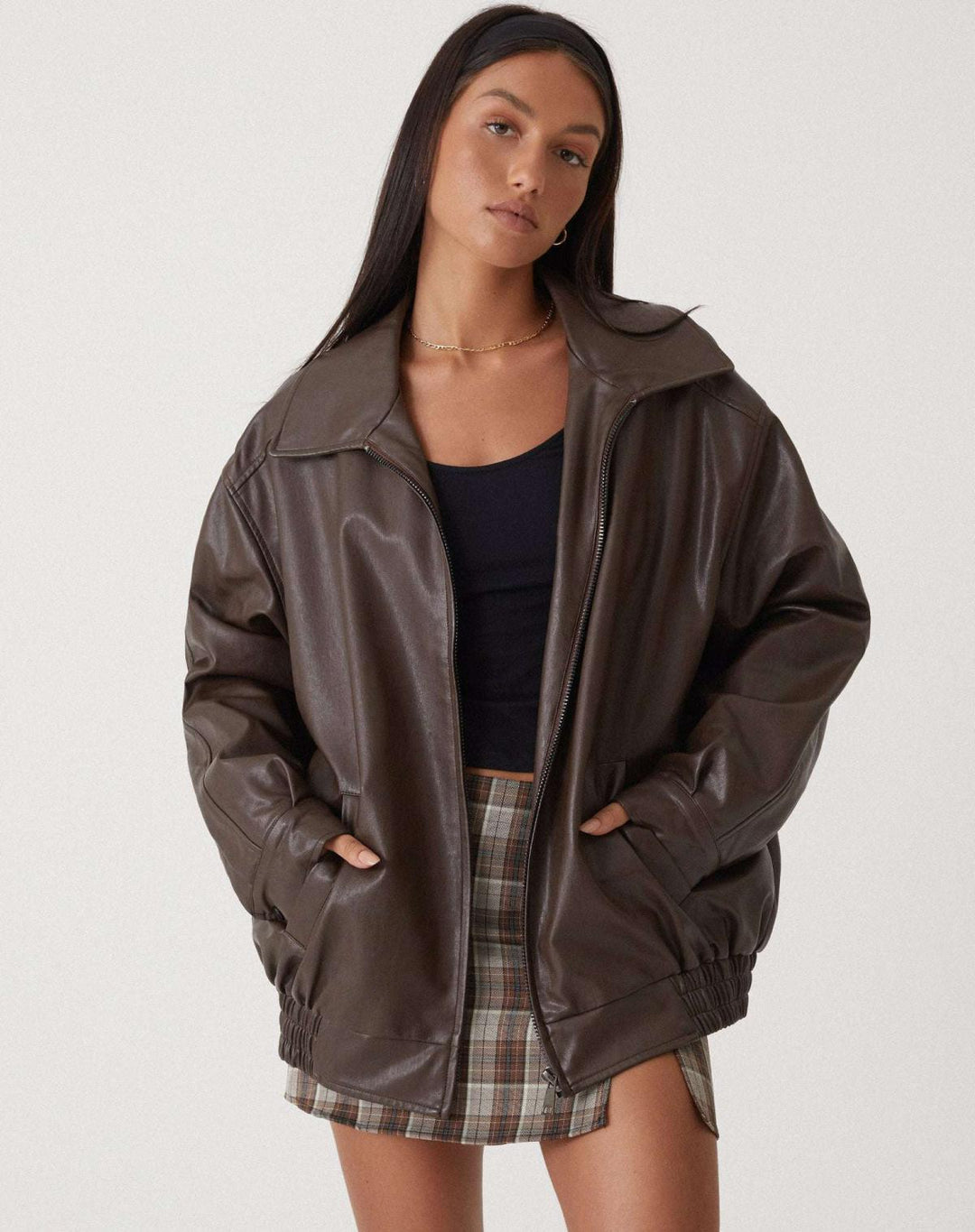 Elisa | Veste oversize en cuir