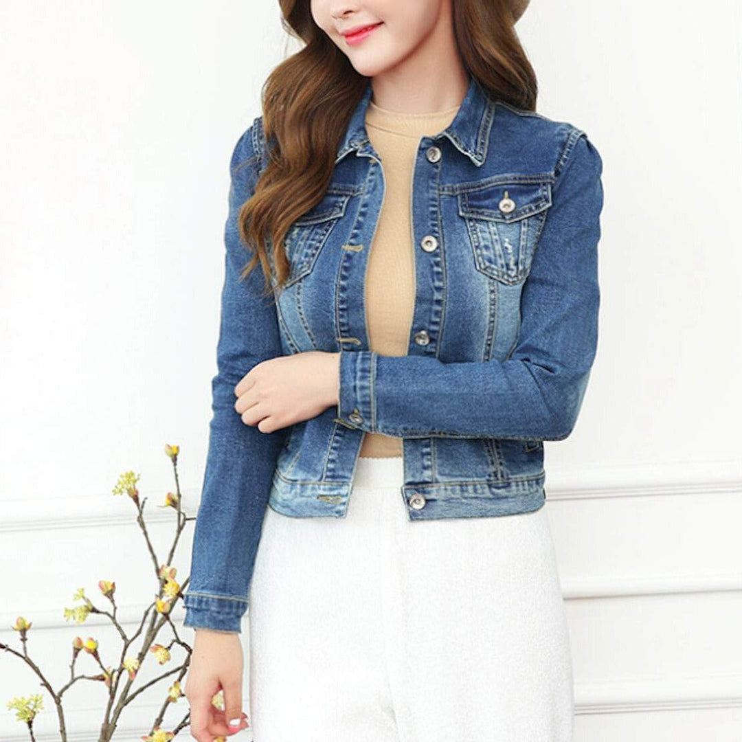 Veste en Jean Ajustée | Style Classique | Confort et Élégance